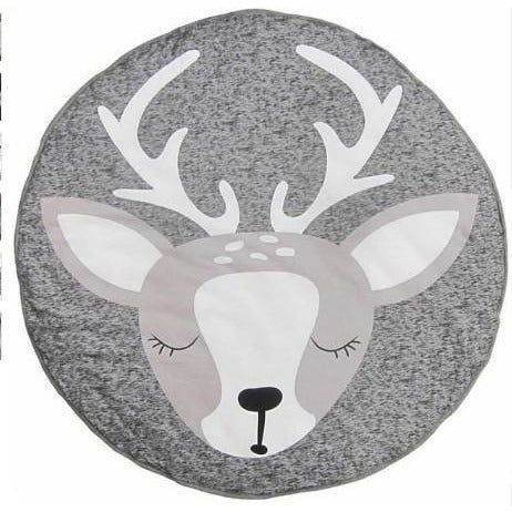 Little Paws Grey and White Crawling Baby 90 x 90 Nursery Crawling Mats- In 14 Design Options