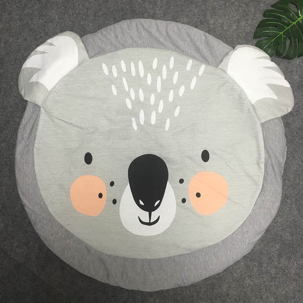 Little Paws Grey and White Crawling Baby 90 x 90 Nursery Crawling Mats- In 14 Design Options