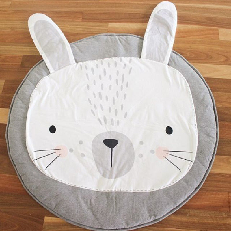 Little Paws Grey and White Crawling Baby 90 x 90 Nursery Crawling Mats- In 14 Design Options