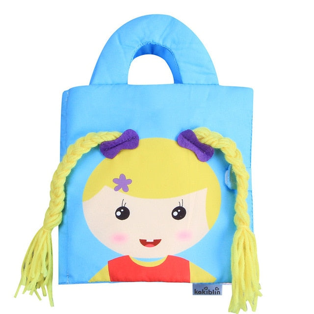 Pigtail Gal - My First 3D Cloth Book Montessori Infant Early Cognitive Education