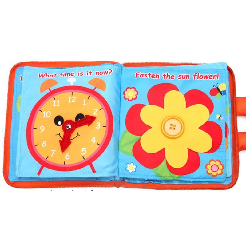 Sunflower My First 3D Cloth Book Montessori Infant Early Cognitive Education