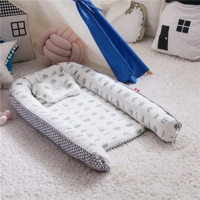 Harmony Cocoon Premium Co-sleeping Portable Lounger 88 x 53 Nest with Pillow - In 23 Design Options