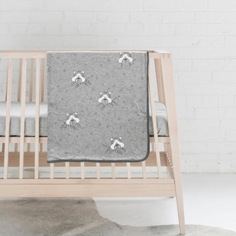 Little Paws Grey & White Nursery Blanket - In 7 Design Options