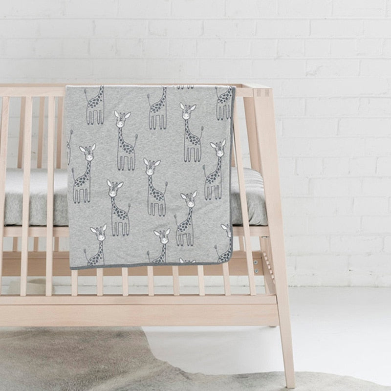 Little Paws Grey & White Nursery Blanket - In 7 Design Options