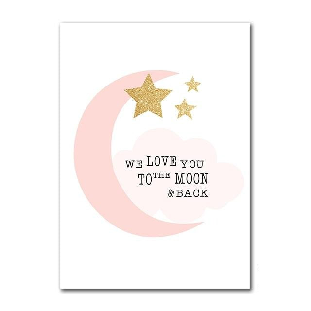 Personalised Birth Stamp Canvas Nursery Art