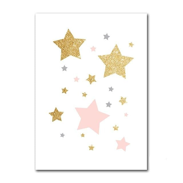Personalised Birth Stamp Canvas Nursery Art