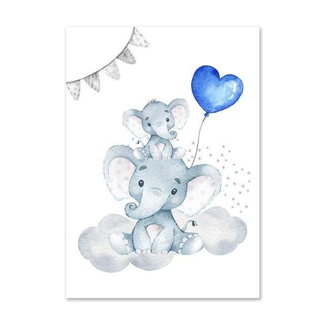 Personalised Blue Moon Canvas Nursery Art