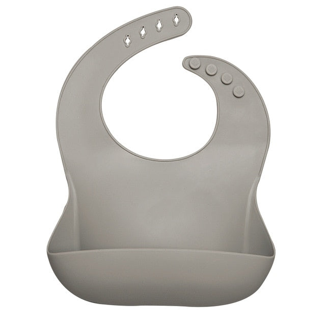 Earthy Tones Silicone Waterproof BPA & Phthalate Free Feeding Bib - In 8 Color Options