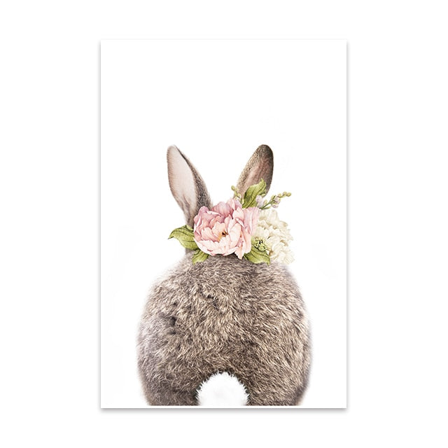 Personalised Rabbit Canvas Nursery Art