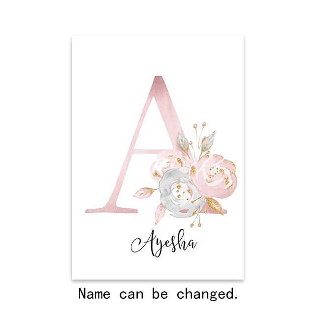 Personalised Rabbit Canvas Nursery Art