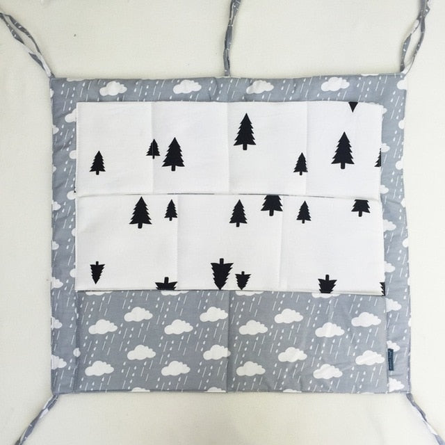Muslin Tree Hanging Pocket Storage Bag Cribside Organisers Buddy 60 x 50 - In 9 Design Options