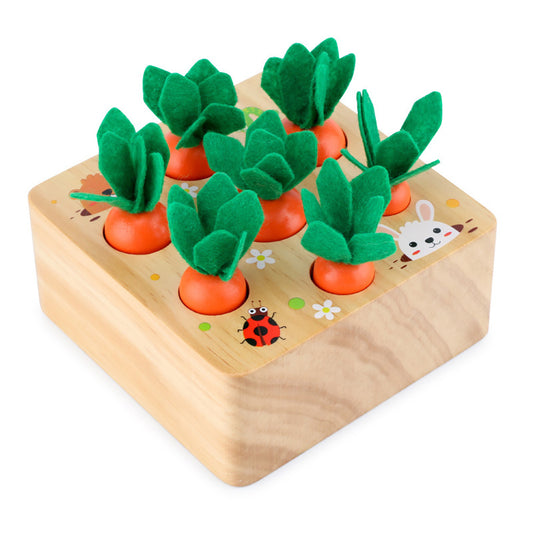 Montessori Wooden Carrot Plucking Toy