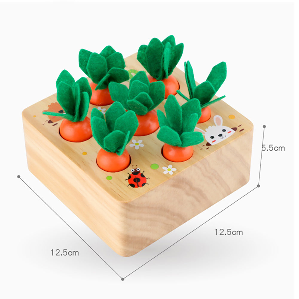 Montessori Wooden Carrot Plucking Toy