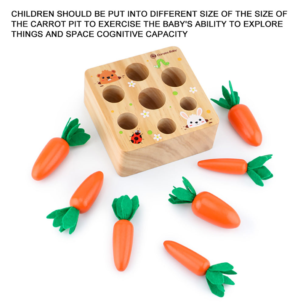 Montessori Wooden Carrot Plucking Toy