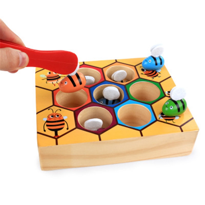 Montessori Wooden Honeycomb Kawaii Game