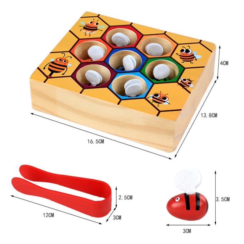 Montessori Wooden Honeycomb Kawaii Game