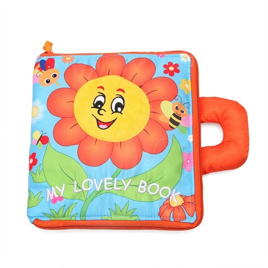 Sunflower My First 3D Cloth Book Montessori Infant Early Cognitive Education