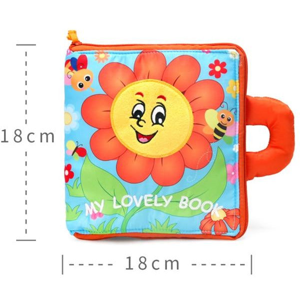 Sunflower My First 3D Cloth Book Montessori Infant Early Cognitive Education