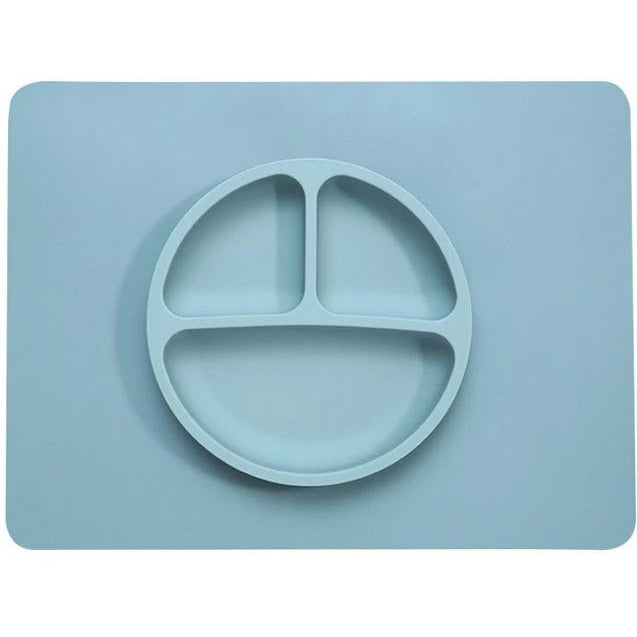 Earthy Tones Silicone Waterproof BPA & Phthalate Free Feeding Plate and Antislip Dining Placemat- In 7 Color Options