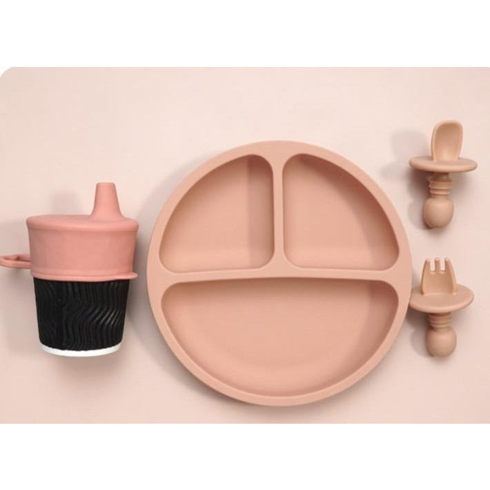 Earthy Tones Silicone Waterproof BPA & Phthalate Free Feeding Plate and Antislip Dining Placemat- In 7 Color Options