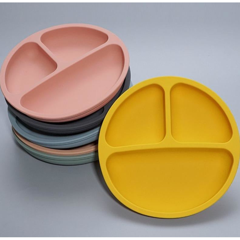 Earthy Tones Silicone Waterproof BPA & Phthalate Free Feeding Plate and Antislip Dining Placemat- In 7 Color Options