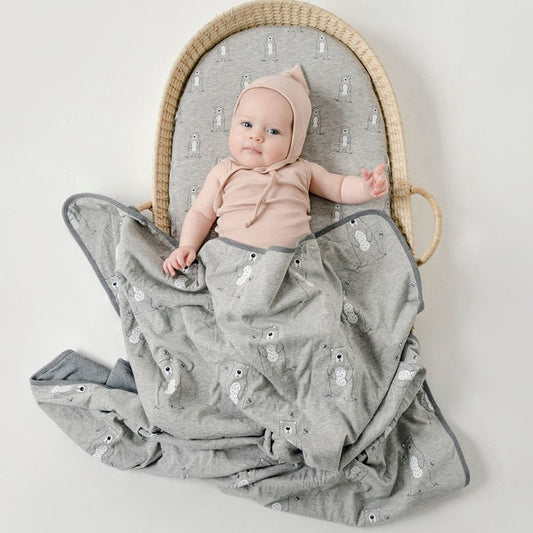 Little Paws Grey & White Nursery Blanket - In 7 Design Options
