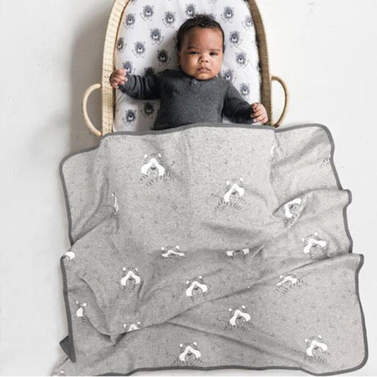 Little Paws Grey & White Nursery Blanket - In 7 Design Options