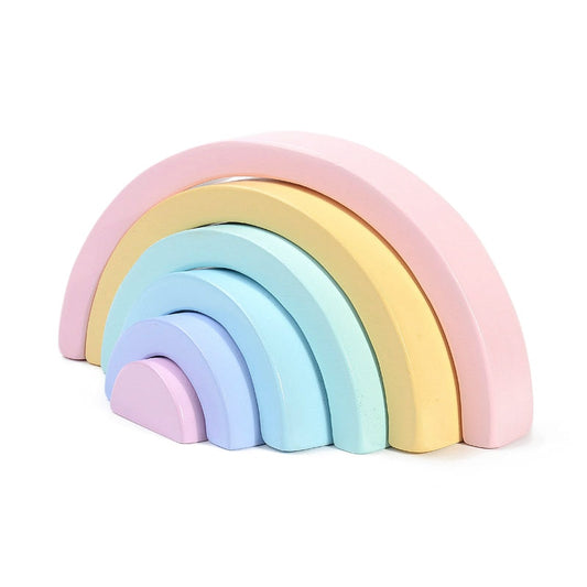 Montessori Wooden Rainbow Stacking Blocks