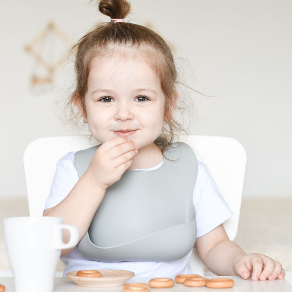 Earthy Tones Silicone Waterproof BPA & Phthalate Free Feeding Bib - In 8 Color Options