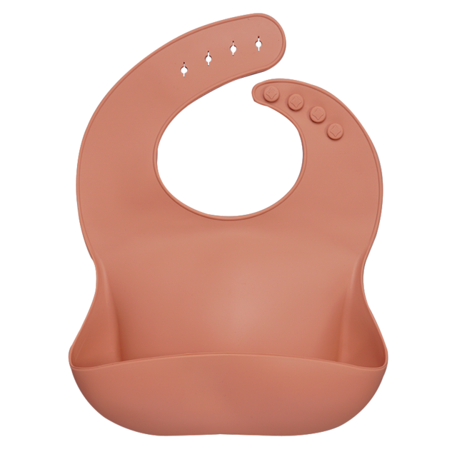 Earthy Tones Silicone Waterproof BPA & Phthalate Free Feeding Bib - In 8 Color Options