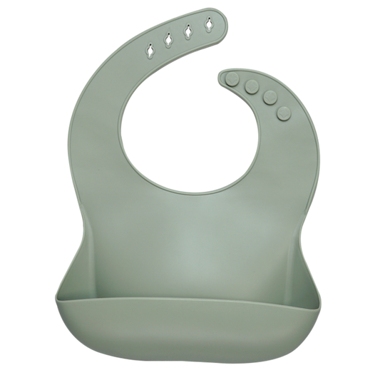 Earthy Tones Silicone Waterproof BPA & Phthalate Free Feeding Bib - In 8 Color Options