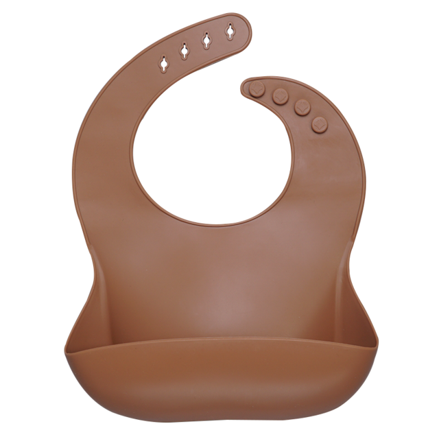 Earthy Tones Silicone Waterproof BPA & Phthalate Free Feeding Bib - In 8 Color Options