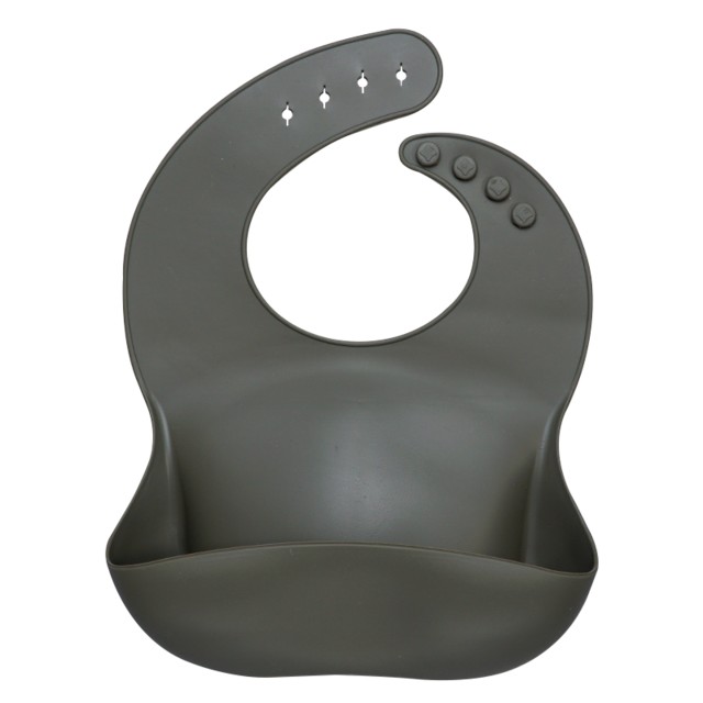 Earthy Tones Silicone Waterproof BPA & Phthalate Free Feeding Bib - In 8 Color Options