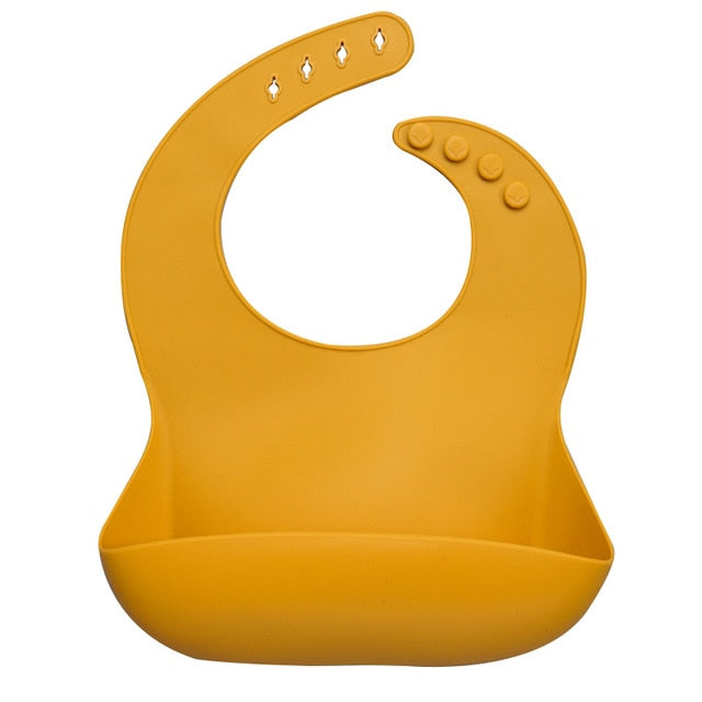 Earthy Tones Silicone Waterproof BPA & Phthalate Free Feeding Bib - In 8 Color Options