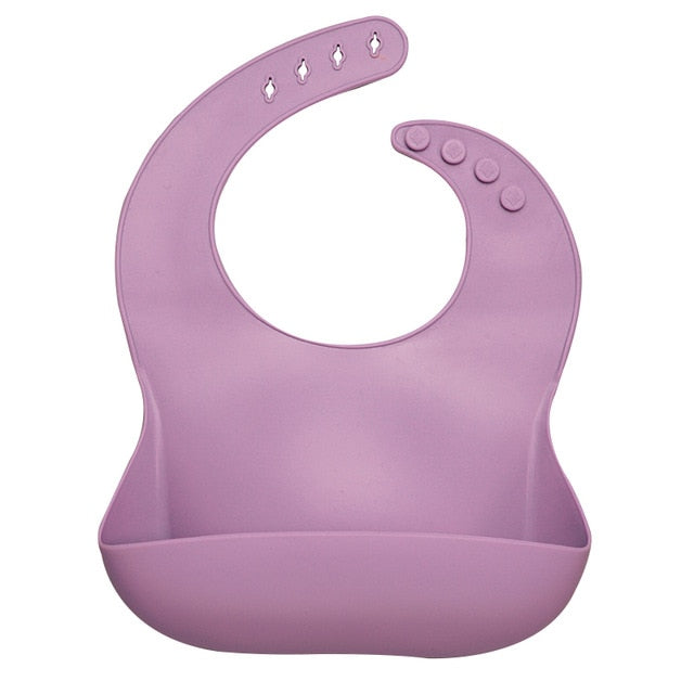 Earthy Tones Silicone Waterproof BPA & Phthalate Free Feeding Bib - In 8 Color Options