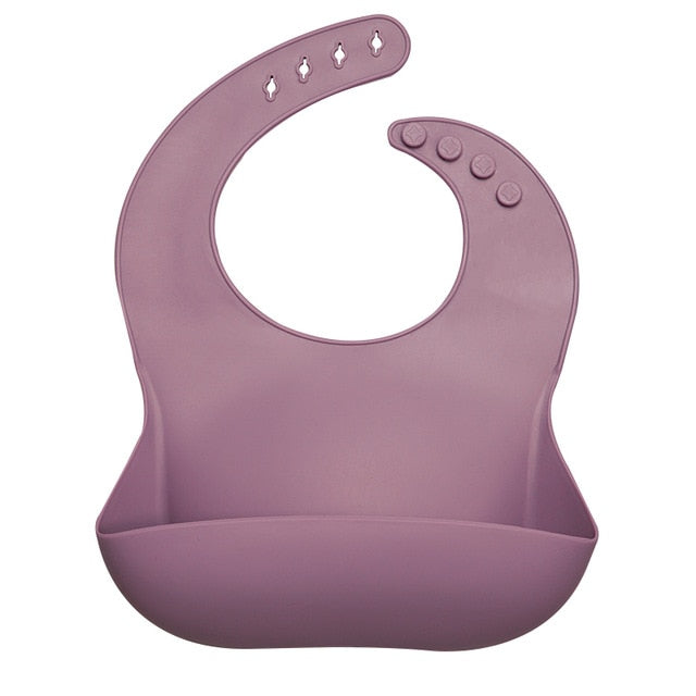 Earthy Tones Silicone Waterproof BPA & Phthalate Free Feeding Bib - In 8 Color Options