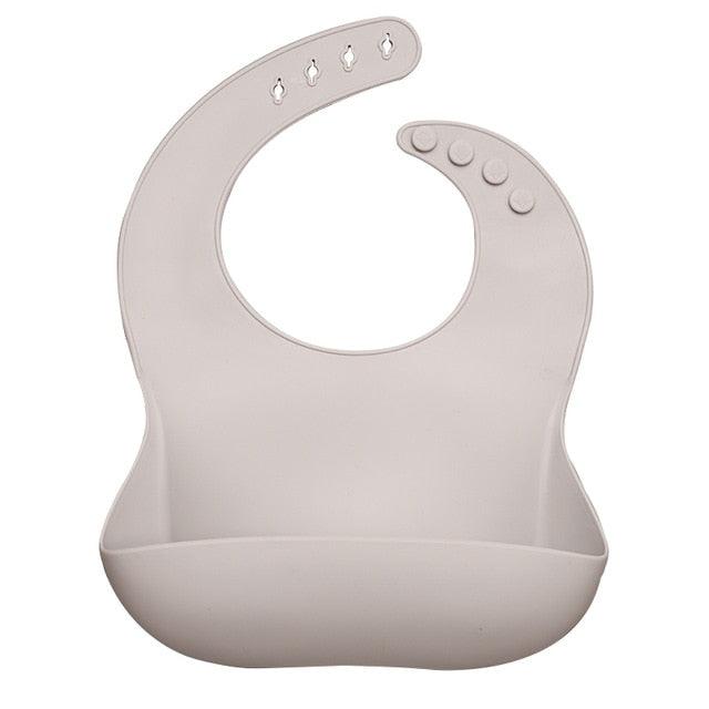 Earthy Tones Silicone Waterproof BPA & Phthalate Free Feeding Bib - In 8 Color Options