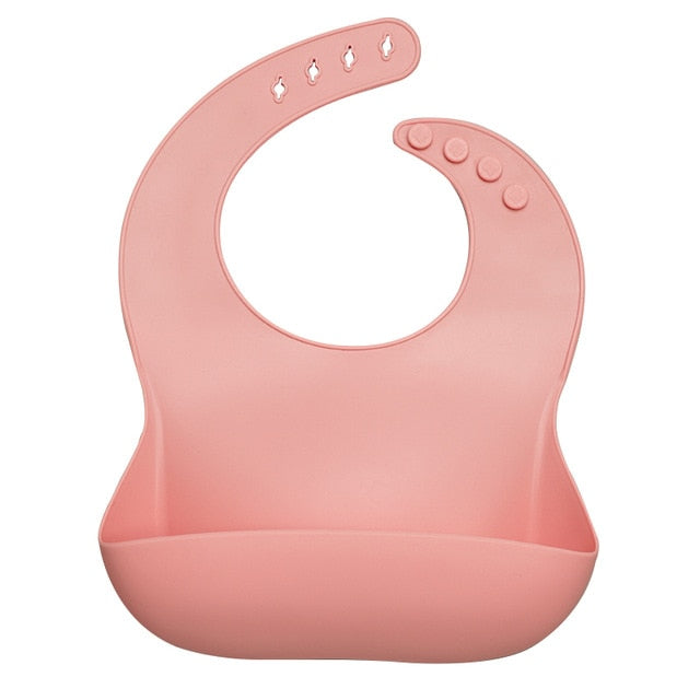 Earthy Tones Silicone Waterproof BPA & Phthalate Free Feeding Bib - In 8 Color Options