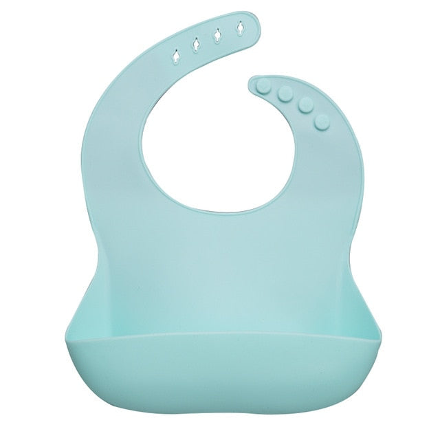 Earthy Tones Silicone Waterproof BPA & Phthalate Free Feeding Bib - In 8 Color Options