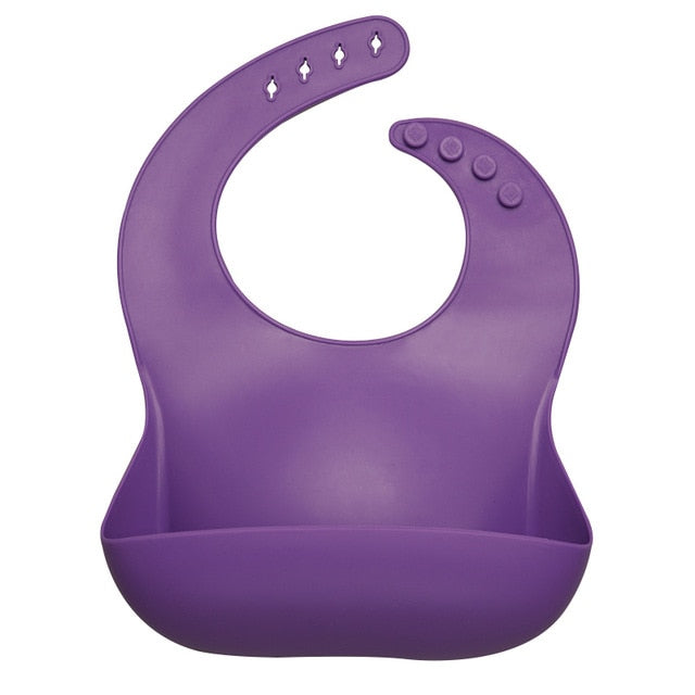 Earthy Tones Silicone Waterproof BPA & Phthalate Free Feeding Bib - In 8 Color Options