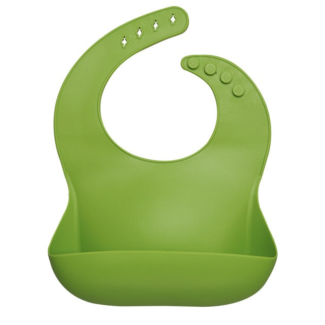 Earthy Tones Silicone Waterproof BPA & Phthalate Free Feeding Bib - In 8 Color Options