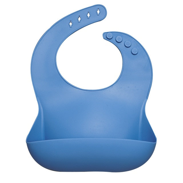 Earthy Tones Silicone Waterproof BPA & Phthalate Free Feeding Bib - In 8 Color Options