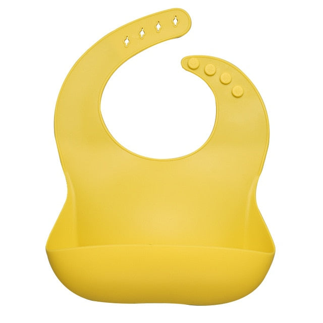 Earthy Tones Silicone Waterproof BPA & Phthalate Free Feeding Bib - In 8 Color Options