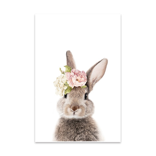 Personalised Rabbit Canvas Nursery Art