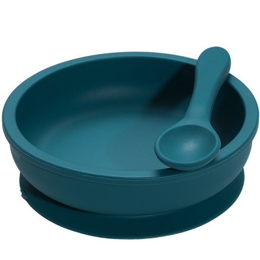 Earthy Tones Silicone Waterproof BPA & Phthalate Free Feeding Plate and Spoon - In 8 Color Options